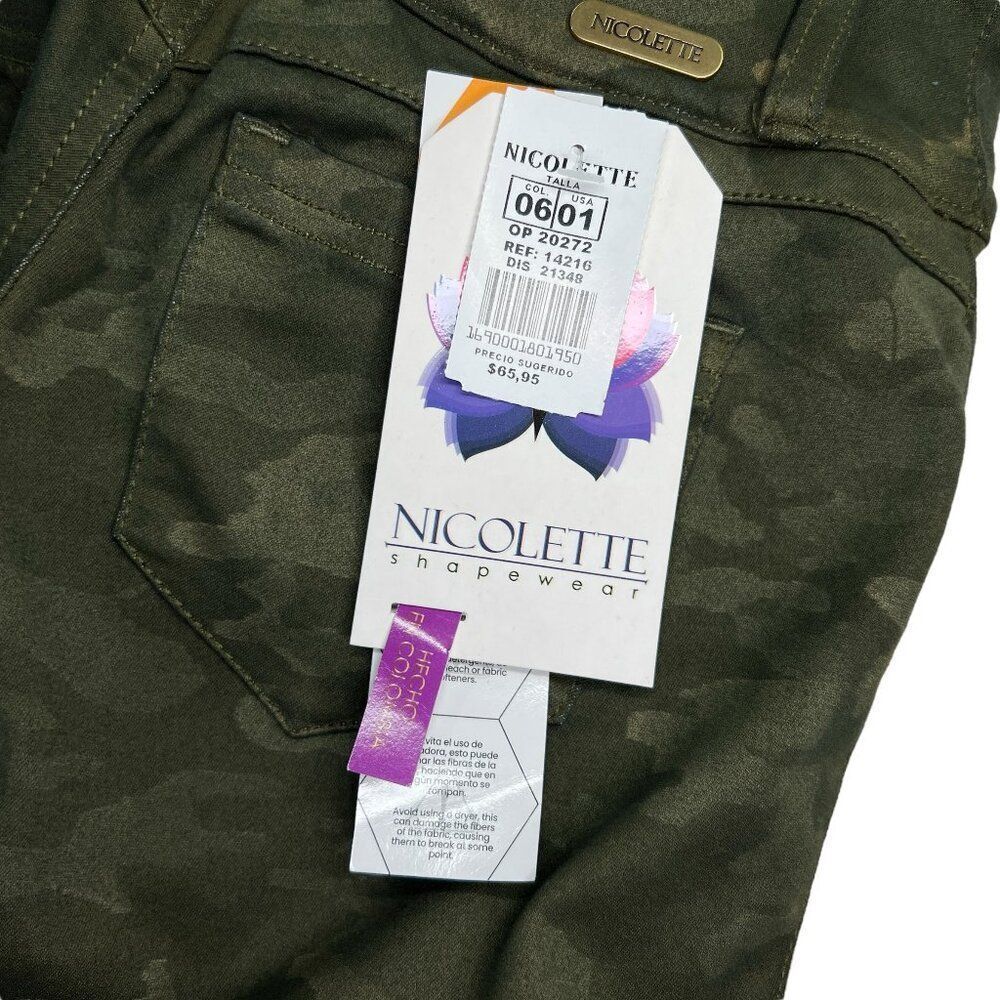Nicolette Shapewear Women's Size 1 Soldier Girl Butt Lift Jean Bermuda Shorts - Picture 13 of 15